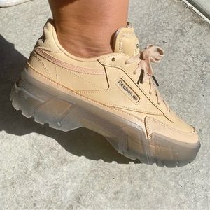 Reebok Club C Cardi B Sahara tan platform sneaker (Women)
